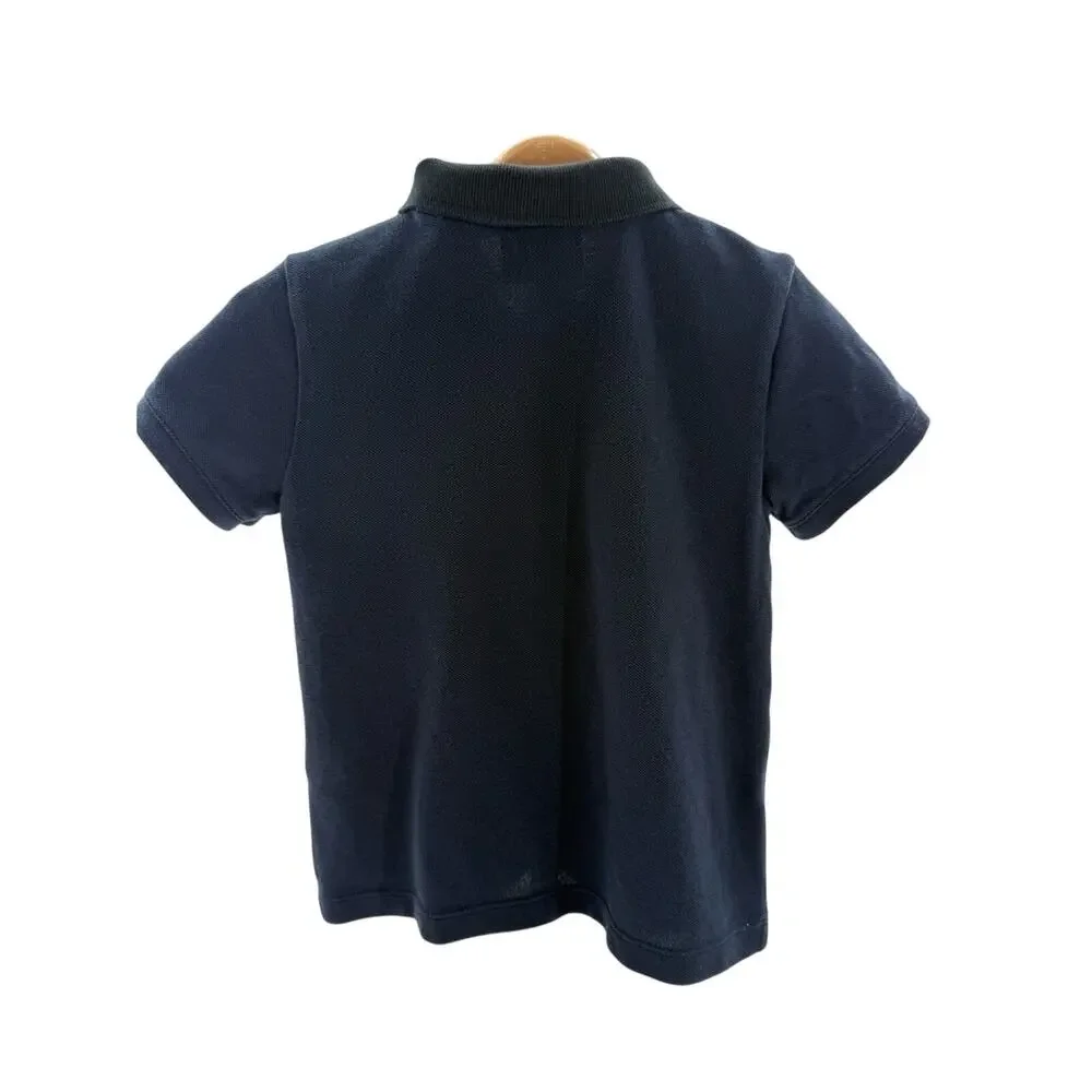 Burberry Boys Jeff Navy Blue Nova Check Color Block Polo Shirt Size 4 Youth